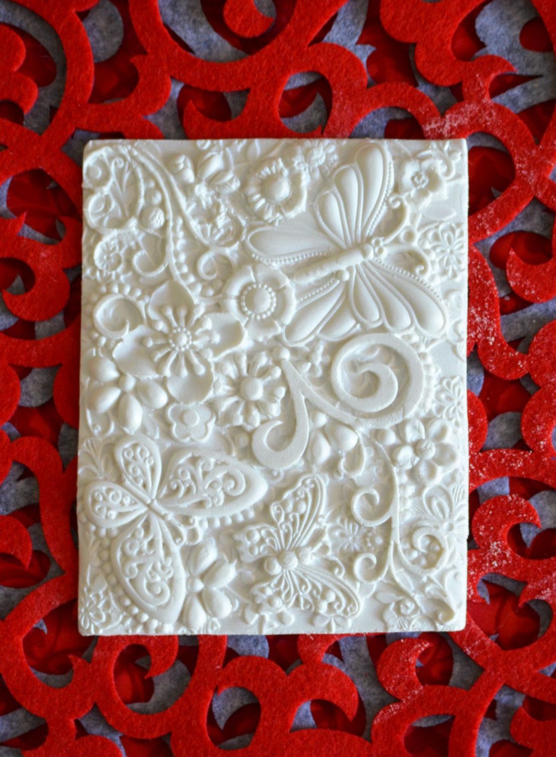 Bas-Relief Food Grade Silicon Mould: Tranquil Garden