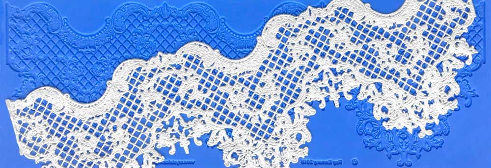 New Design: CakeArt Gold Silicon Lace Mould: REIGN!