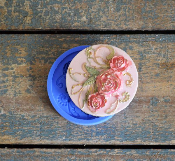 New Collection! Cupcake/ Cookie Bas Relief Moulds: Roses of Summer