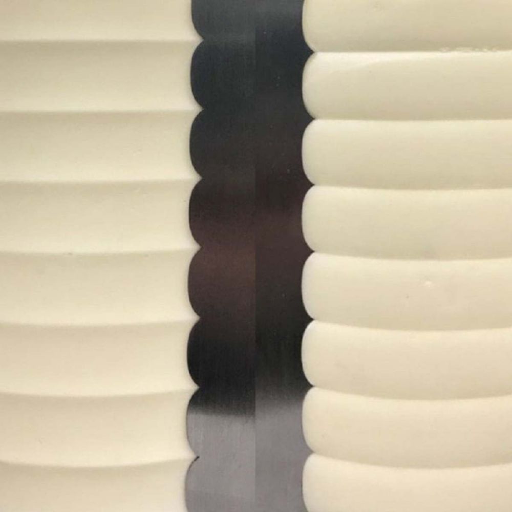Evil Cake Genius: SCALLOPED LARGE double sided contour comb icing ganache s