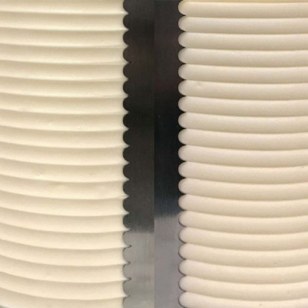 Evil Cake Genius: SCALLOPED SMALL double sided contour comb icing ganache s