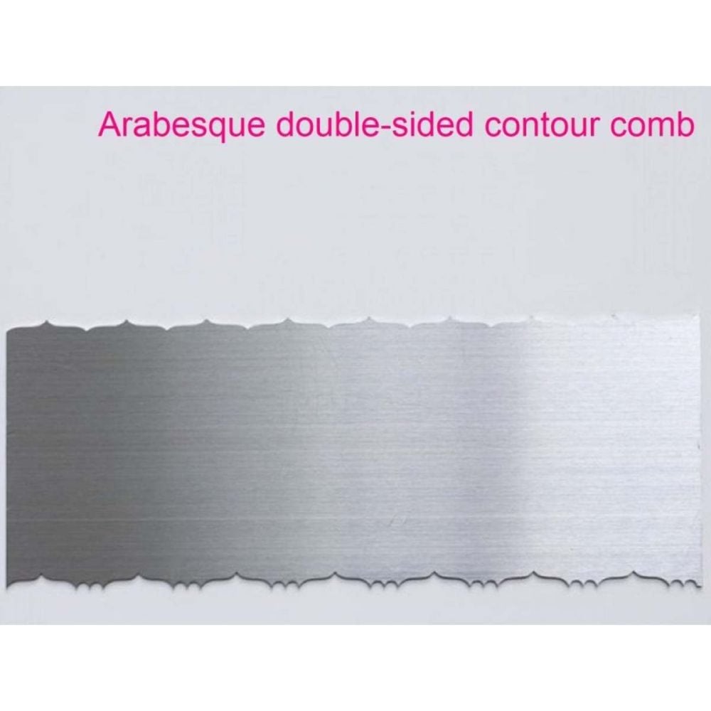 Evil Cake Genius ARABESQUE double sided contour comb icing ganache smoother