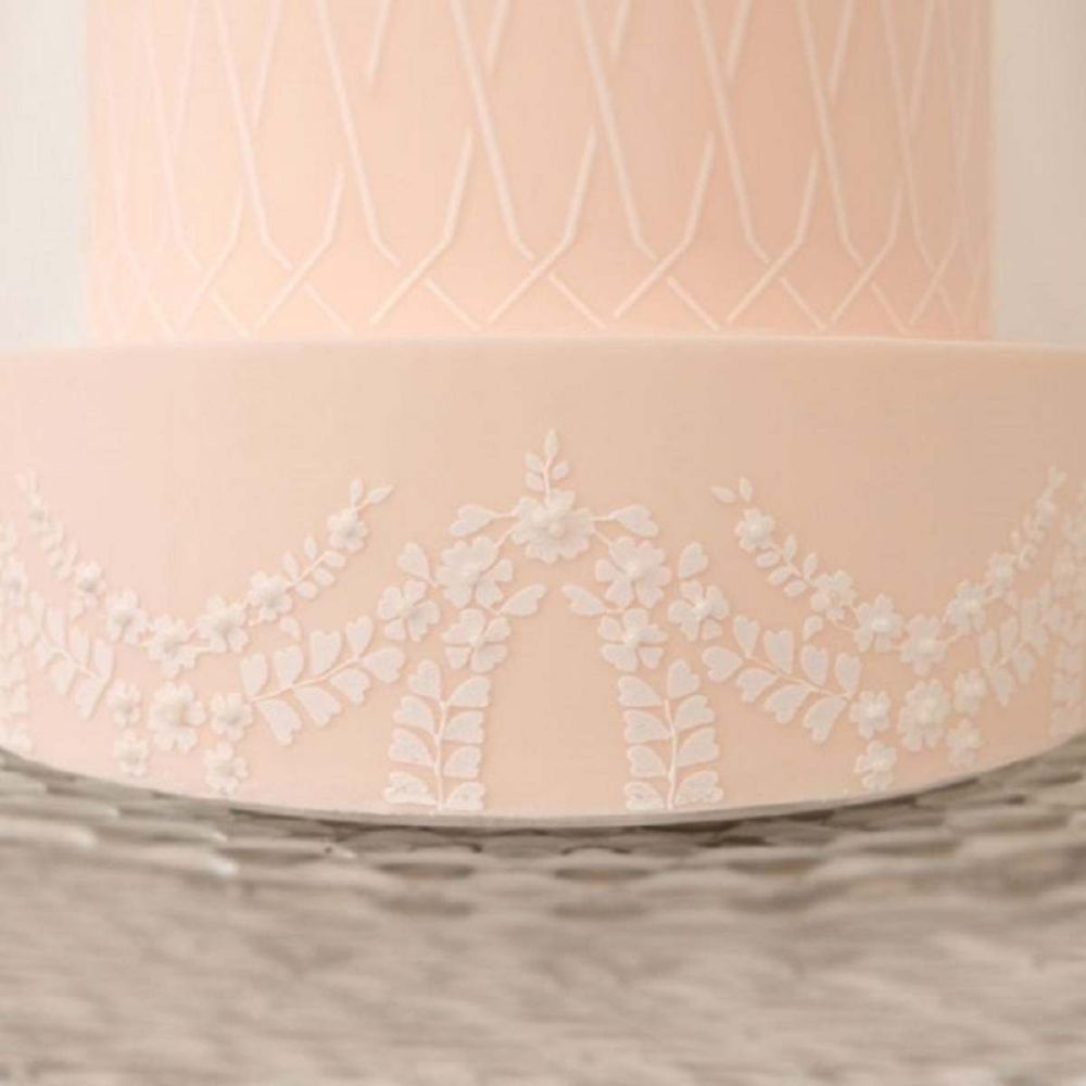 Evil Cake Genius: Garden Lace Garland professional cake stencil #21