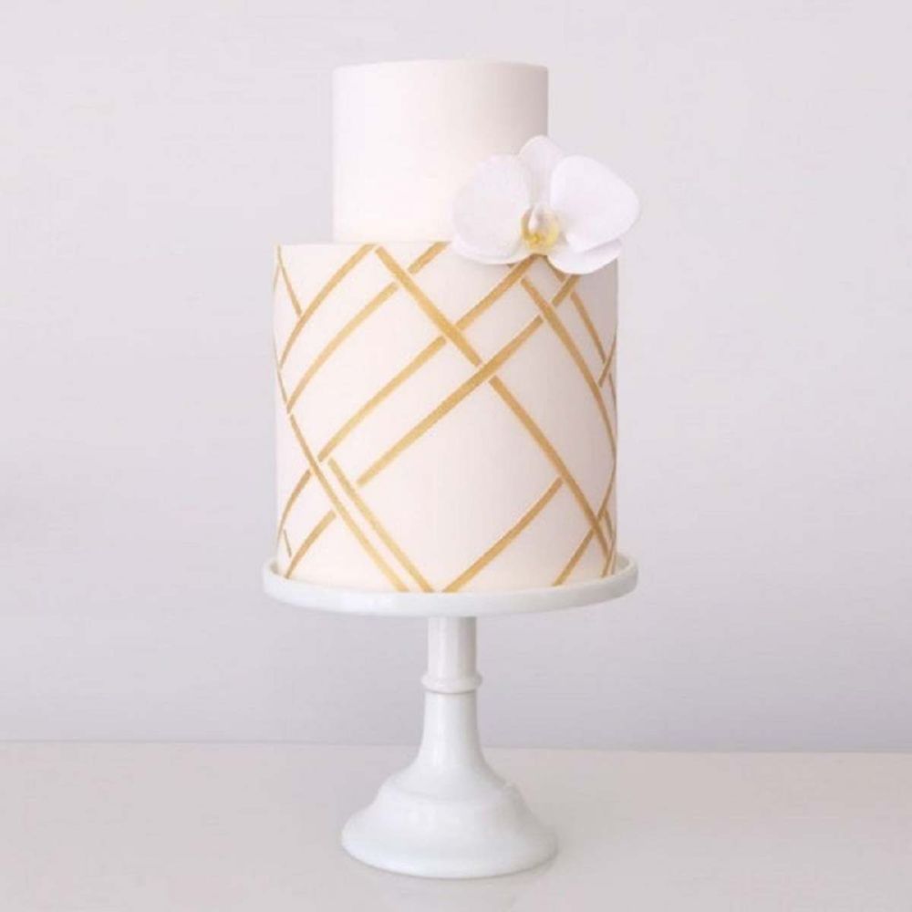 Evil Cake Genius: Modern Geometric double barrel professional cake stencil