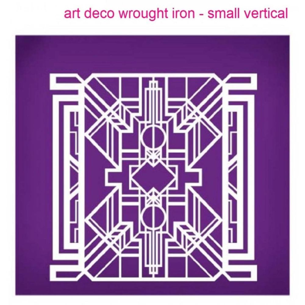 Evil Cake Genius Art Deco Wrought Iron Vertical (small) mesh cake stencil #