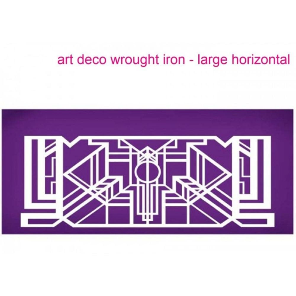 Evil Cake Genius Art Deco Wrought Iron Horizontal (large) mesh cake stencil