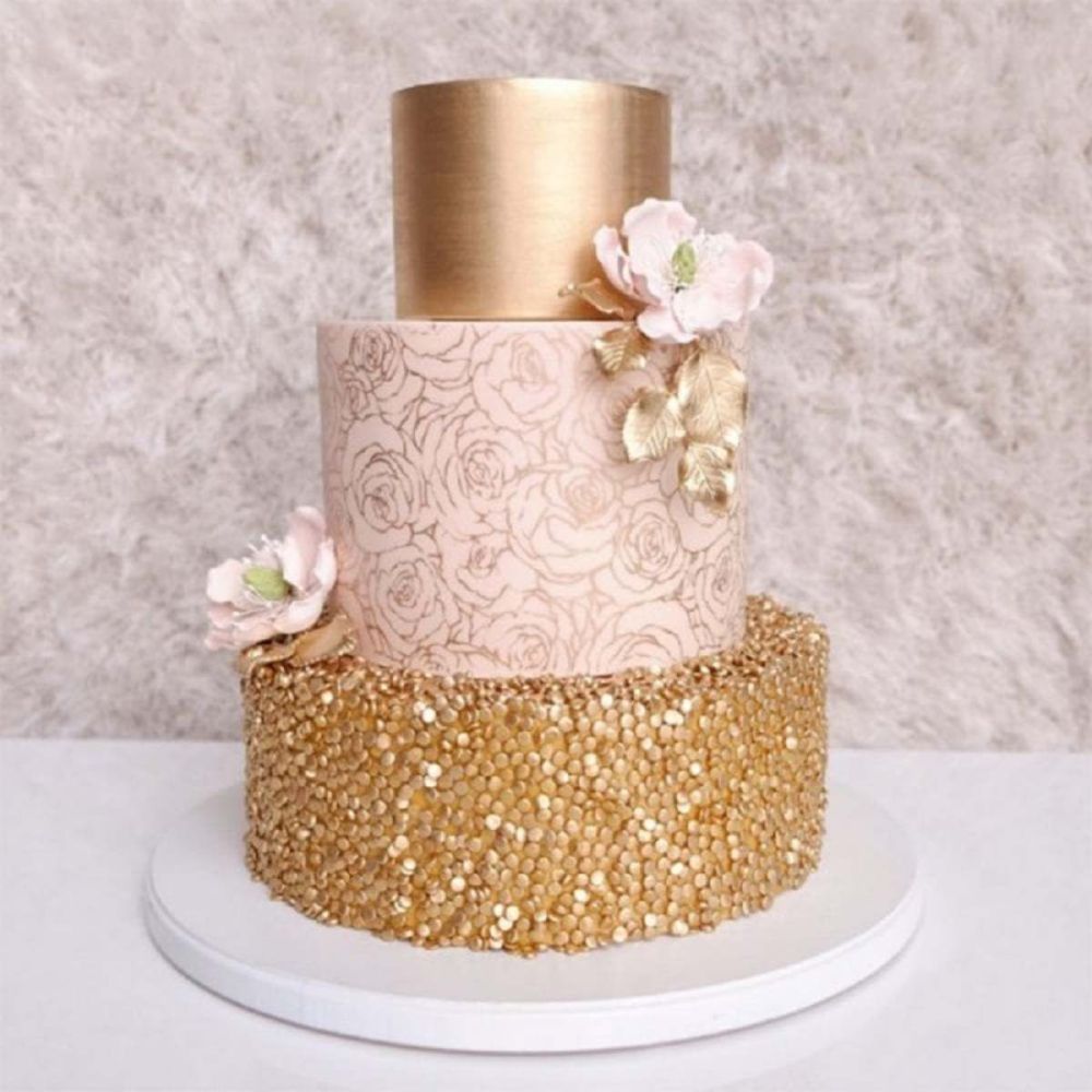 Evil Cake Genius Rose Abstract professional mesh cake stencil #44
