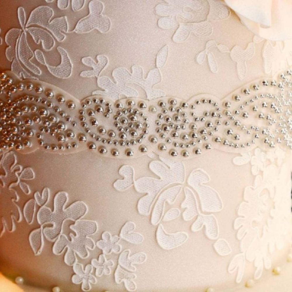 Evil Cake Genius: Alencon Lace Traditional professional cake stencil #3