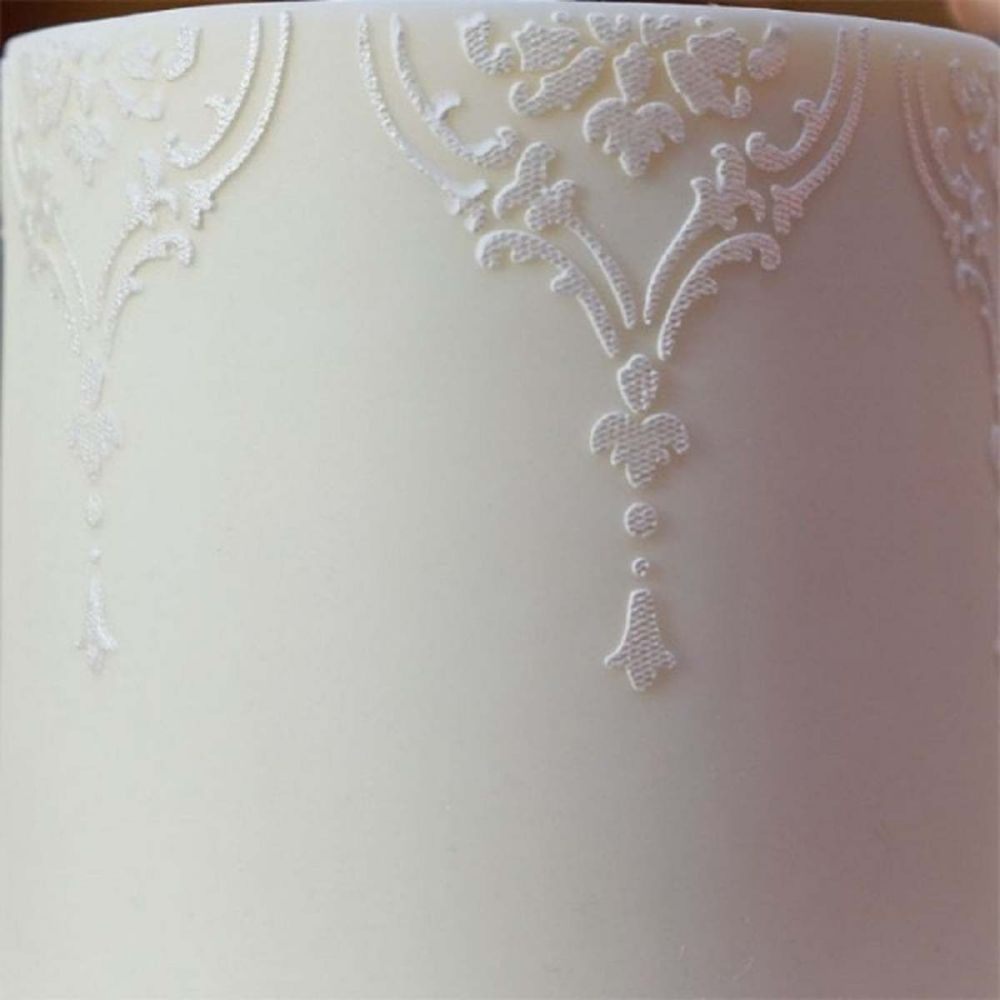 Evil Cake Genius: Alexandria Damask Border professional cake stencil #13