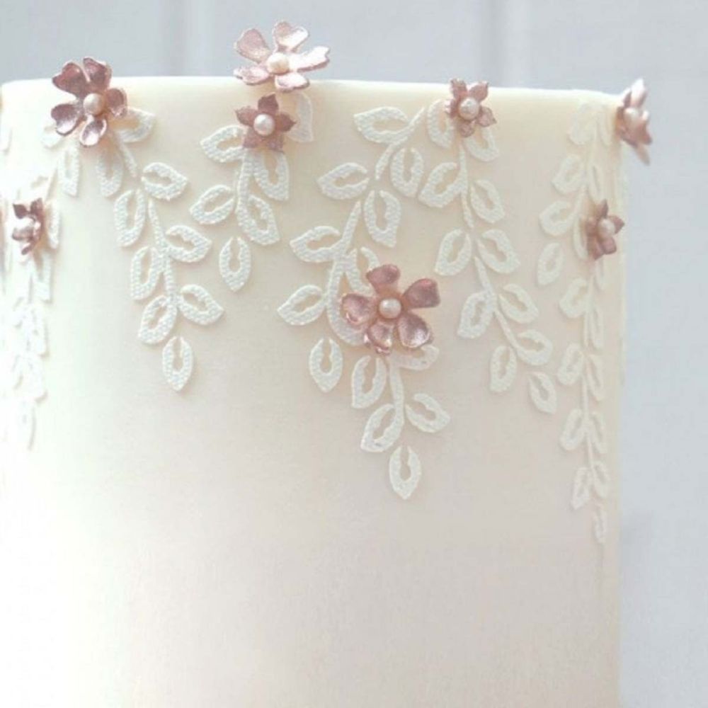 Evil Cake Genius: Alexandria Lace Vine professional cake stencil #11 by Suz