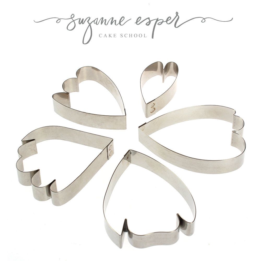 Suzanne Esper 5 pc PEONY PETAL professional stainless steel icing cutter se