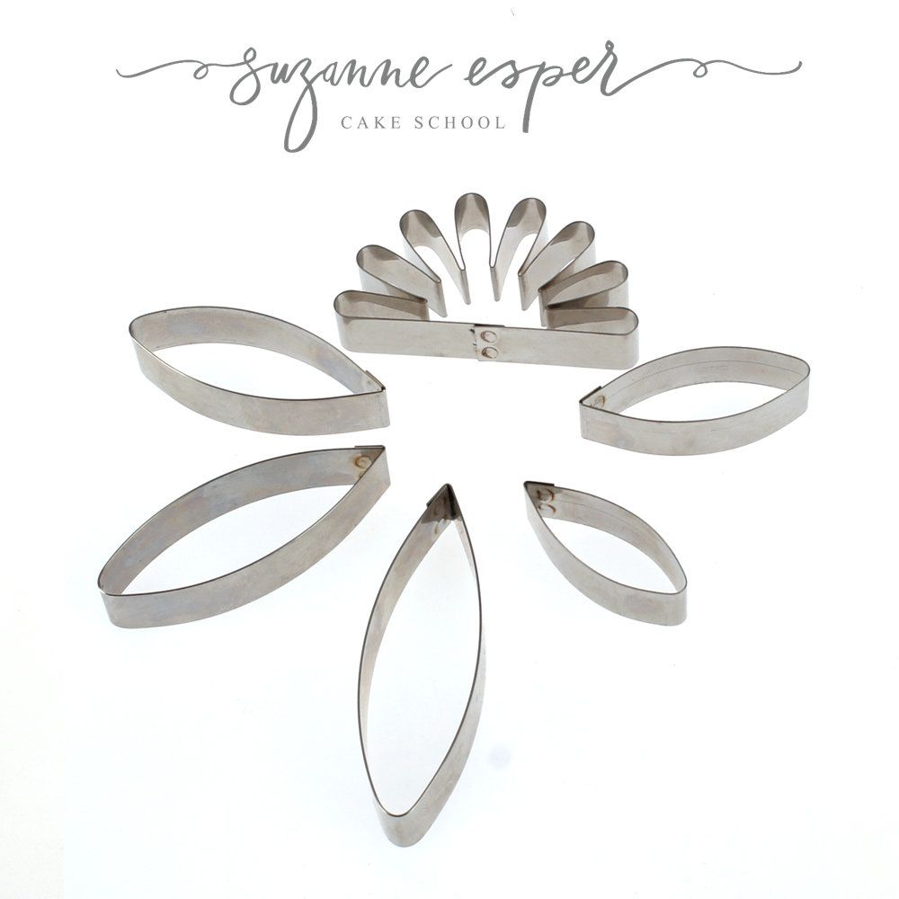 Suzanne Esper DAHLIA 6 pc professional stainless steel icing cutter set