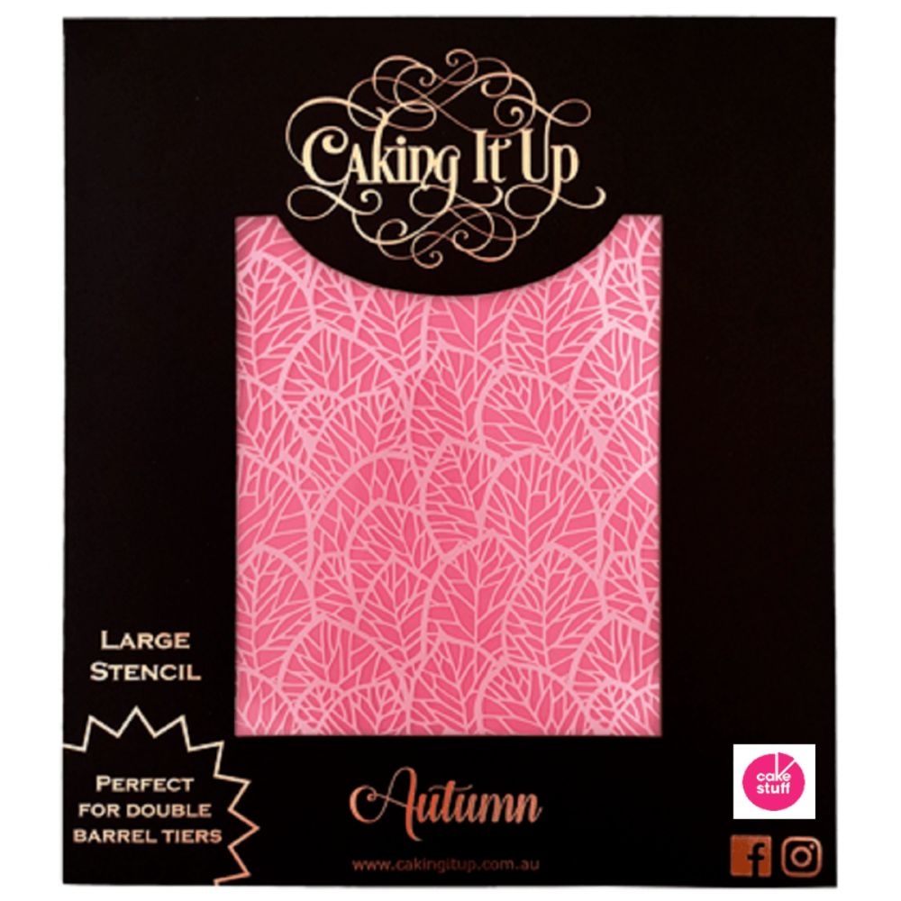 Caking It Up AUTUMN large cake icing stencil by Karen Reeves