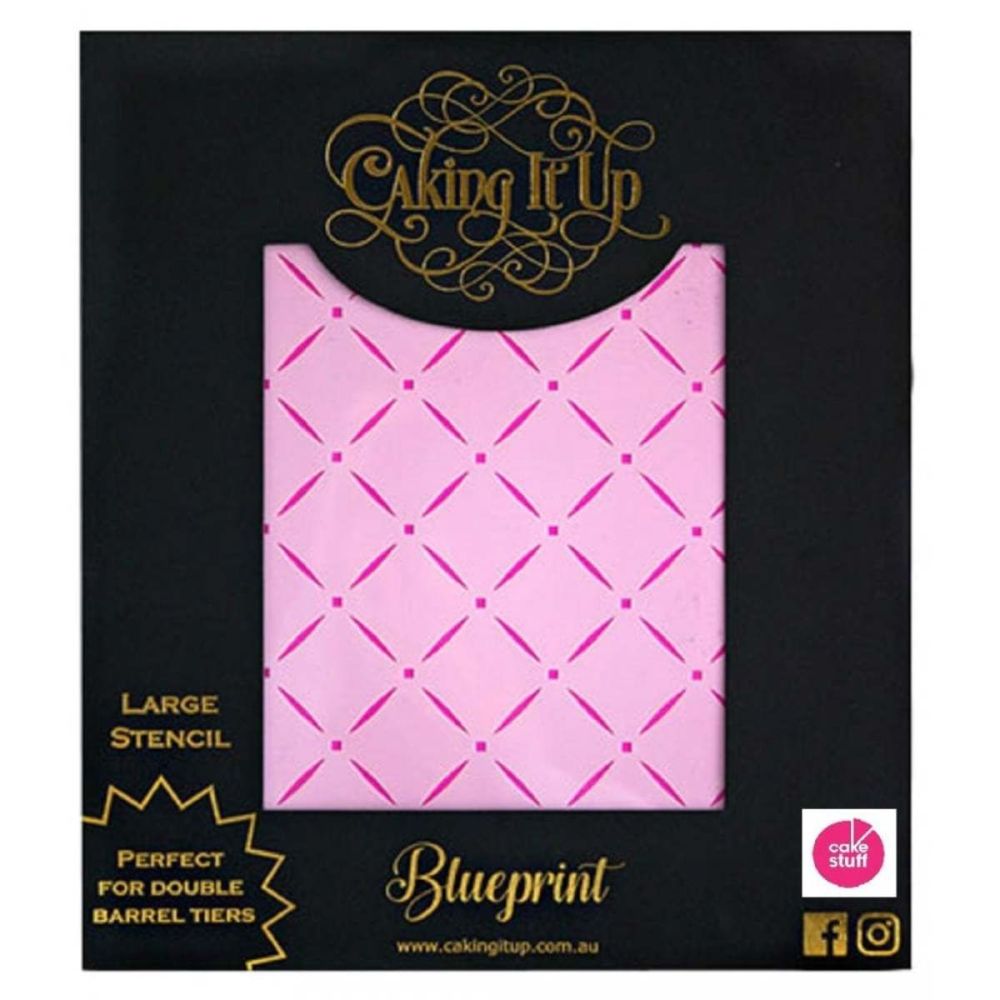 Caking It Up BLUEPRINT large cake icing stencil by Karen Reeves