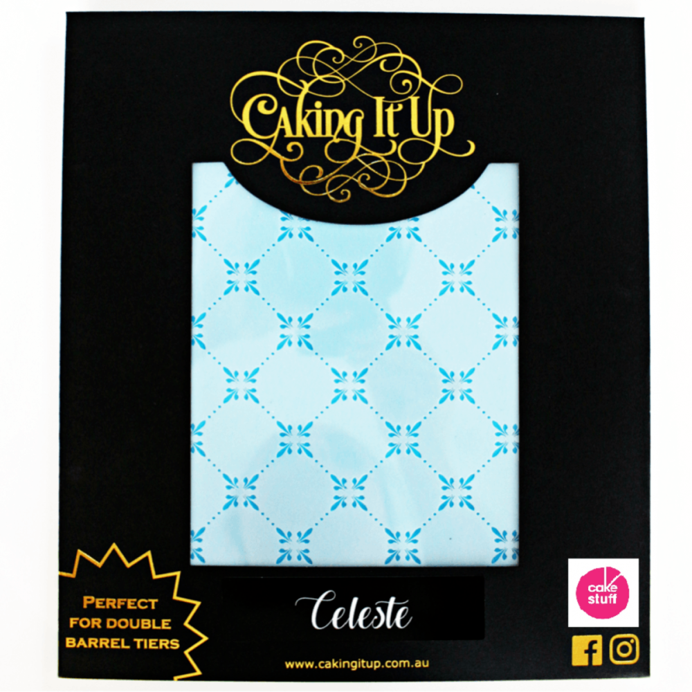 Caking It Up CELESTE large cake icing stencil by Karen Reeves