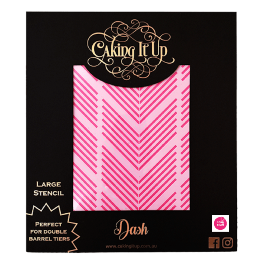 Caking It Up DASH large cake icing stencil by Karen Reeves