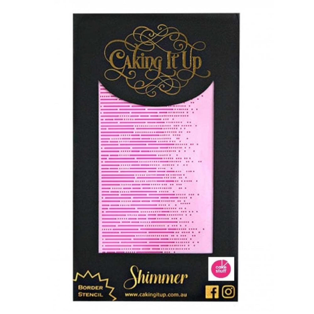 Caking It Up SHIMMER cake icing stencil by Karen Reeves