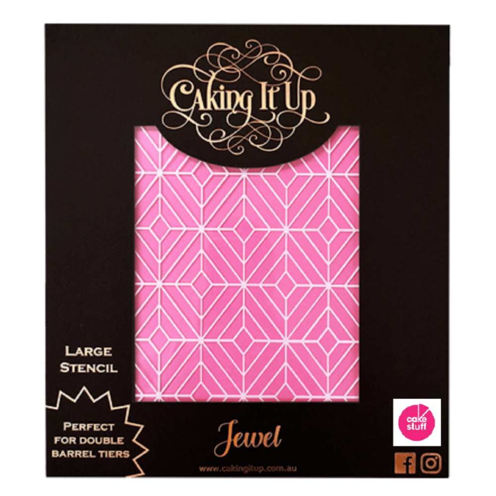 Caking It Up JEWEL large cake icing stencil by Karen Reeves
