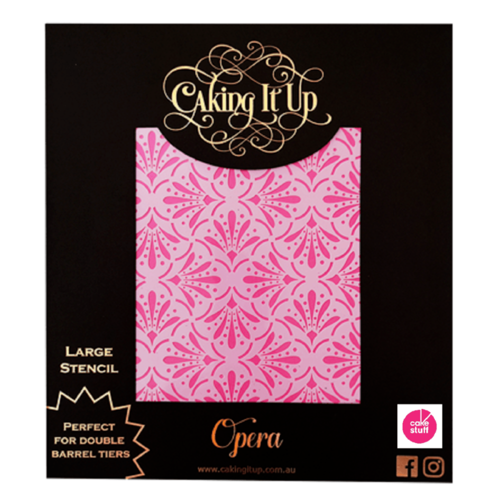 Caking It Up OPERA large cake icing stencil by Karen Reeves