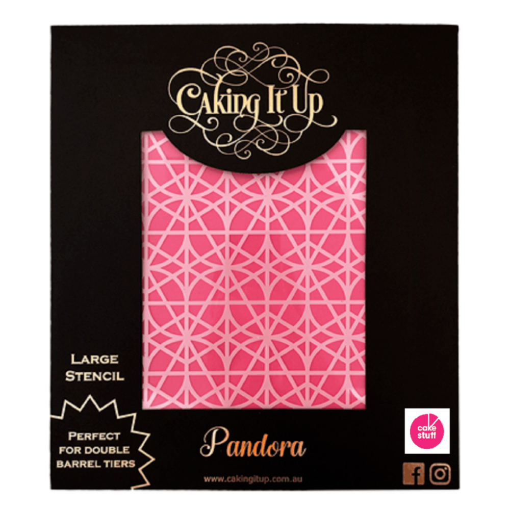 Caking It Up PANDORA large cake icing stencil by Karen Reeves