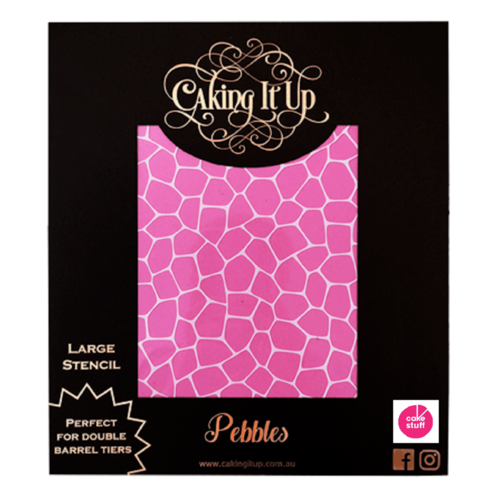 Caking It Up PEBBLES large cake icing stencil by Karen Reeves