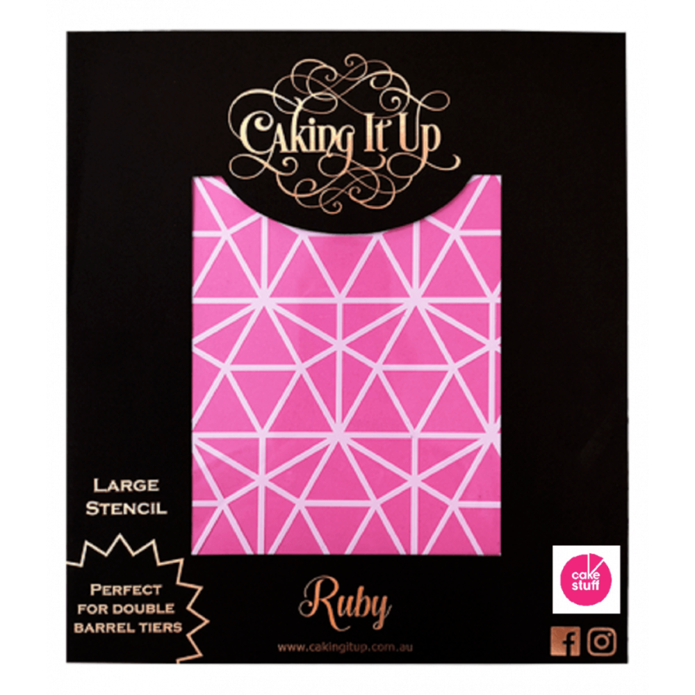 Caking It Up RUBY large cake icing stencil by Karen Reeves