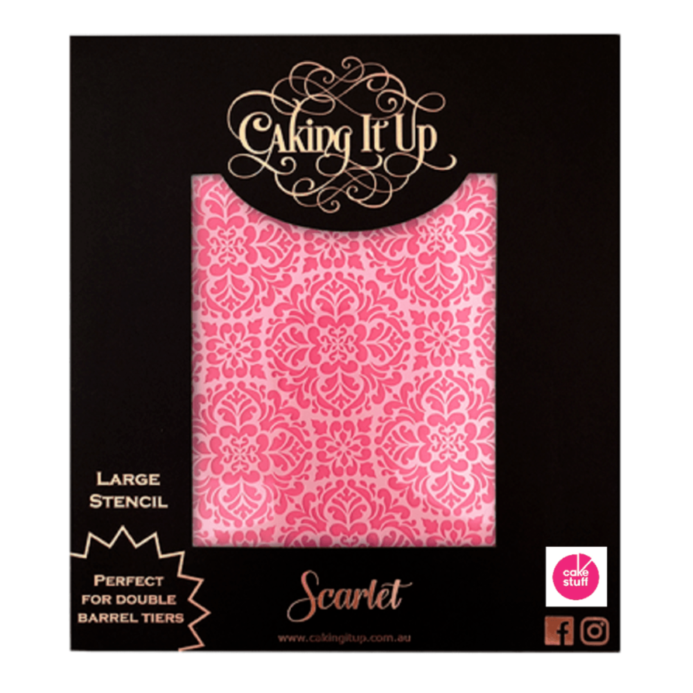 Caking It Up SCARLET large cake icing stencil by Karen Reeves