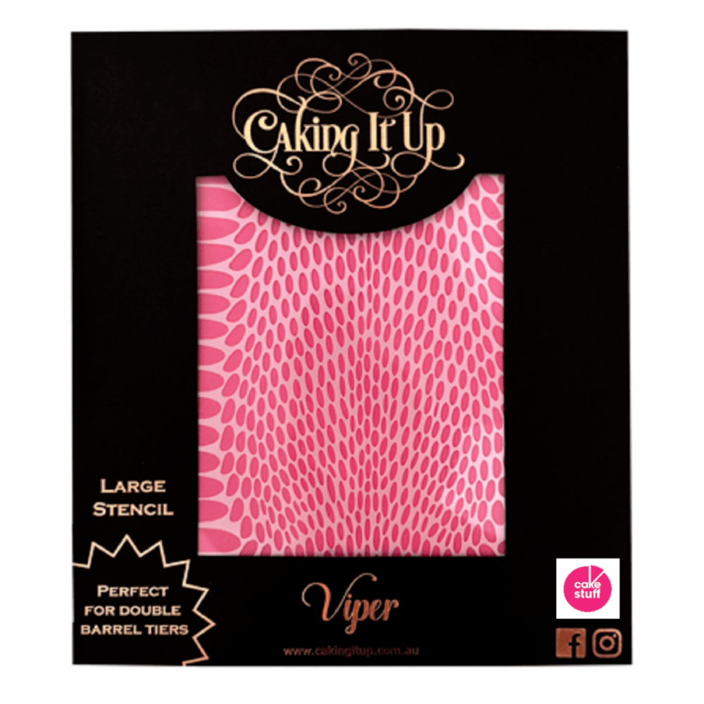 Caking It Up VIPER large cake icing stencil by Karen Reeves