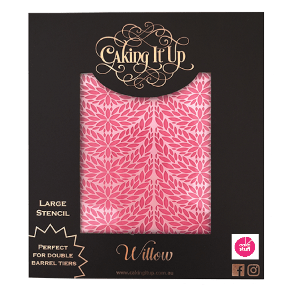 Caking It Up WILLOW large cake icing stencil by Karen Reeves