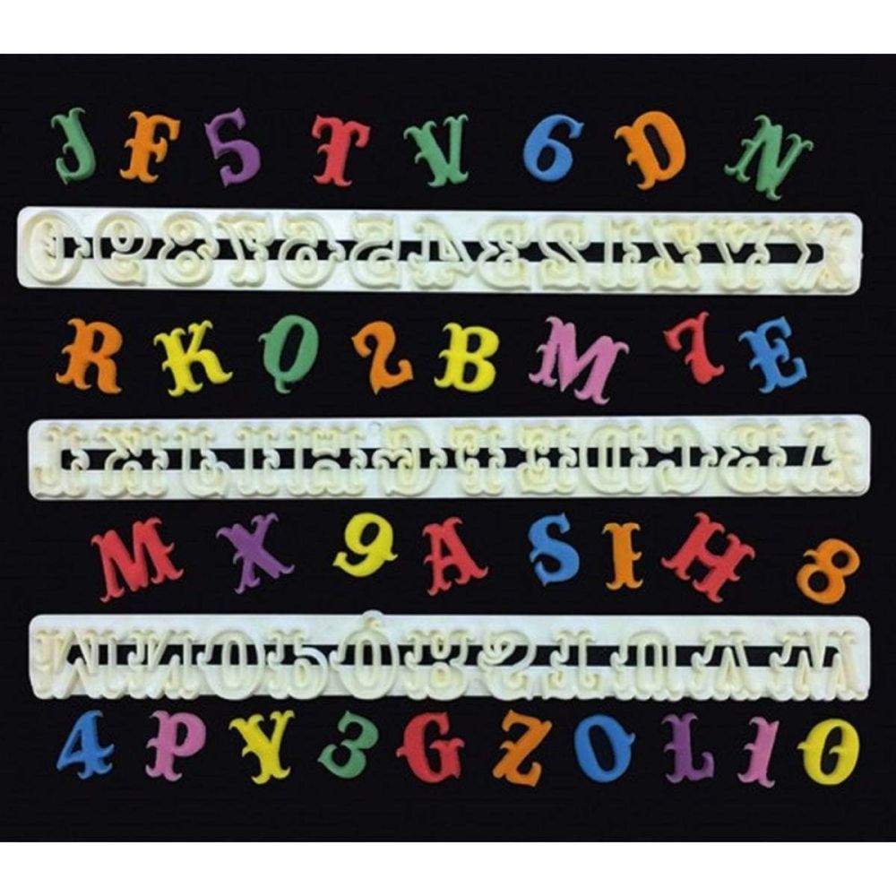 FMM CARNIVAL Alphabet & Number Tappit icing cutter set