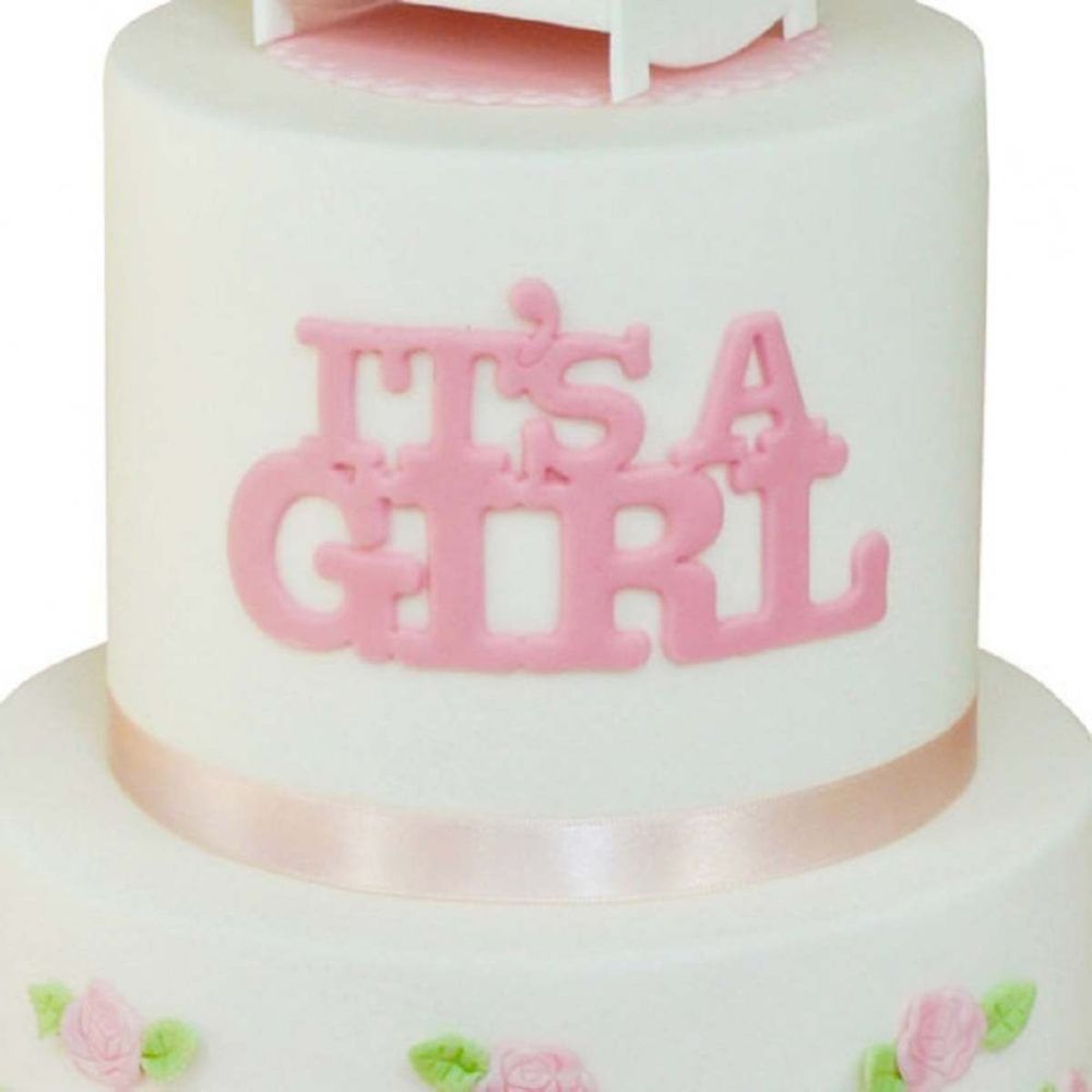 FMM IT'S A GIRL - Curved Words icing cutter set
