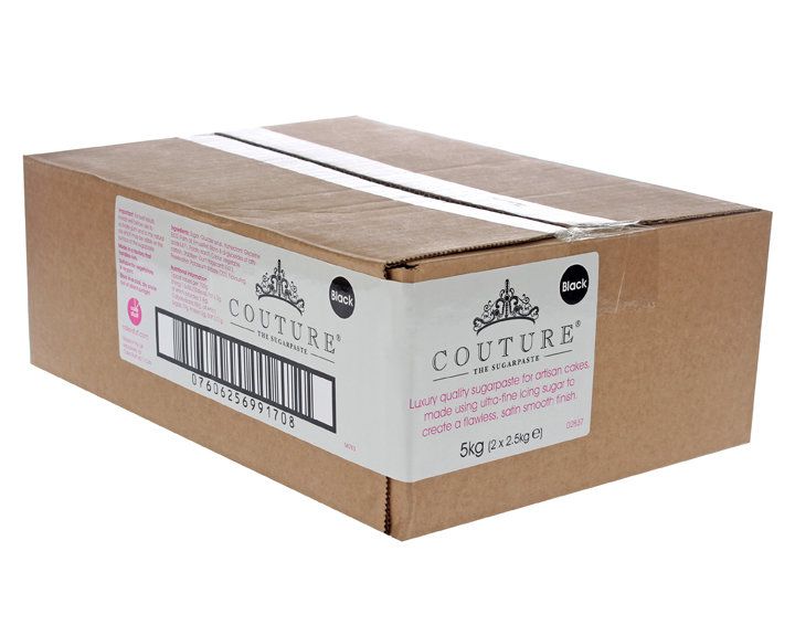 Couture 5kg / 11lb BLACK luxury sugarpaste ready to roll fondant icing
