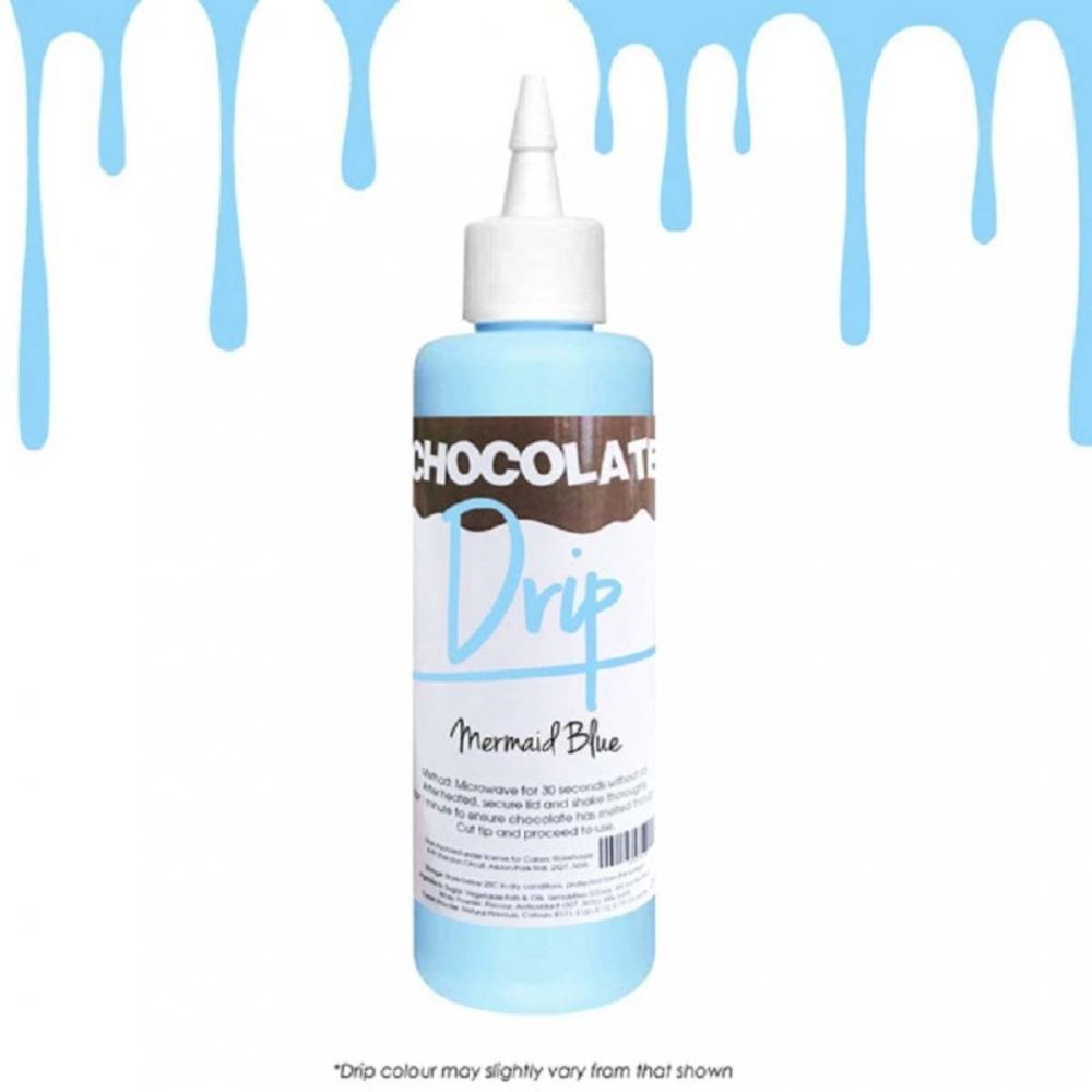 Chocolate Drip MERMAID BLUE professional choc icing for drip cakes - 250g