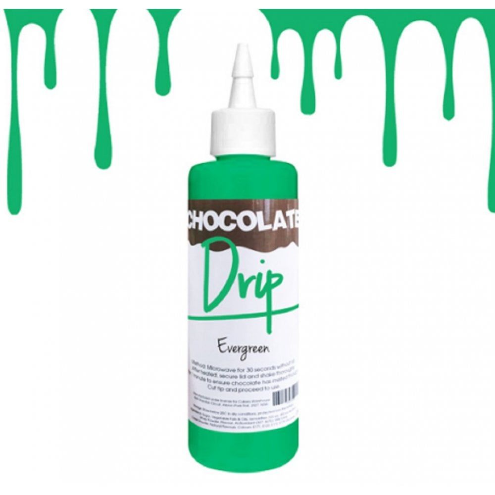 Chocolate Drip EVERGREEN professional choc icing for drip cakes - 250g