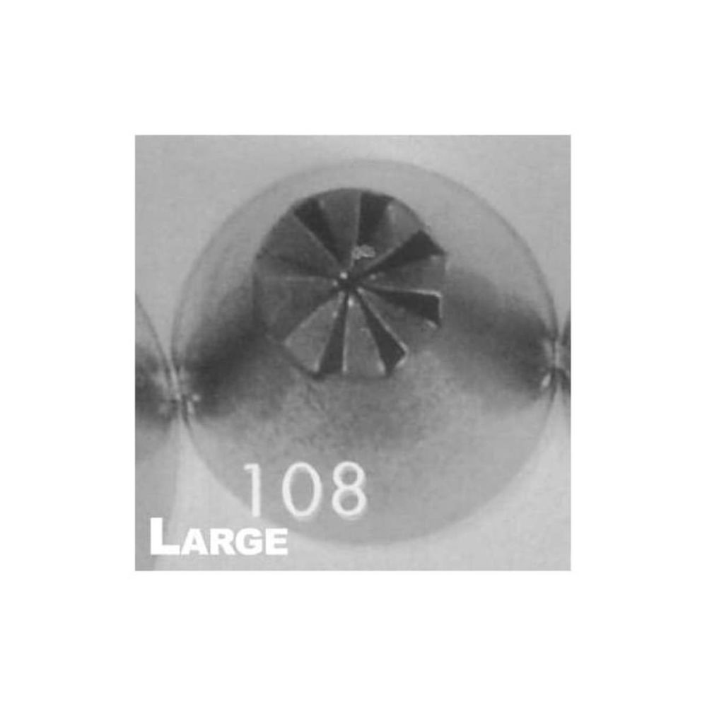 Ateco 108 large piping nozzle icing tube tip - large special drop flower