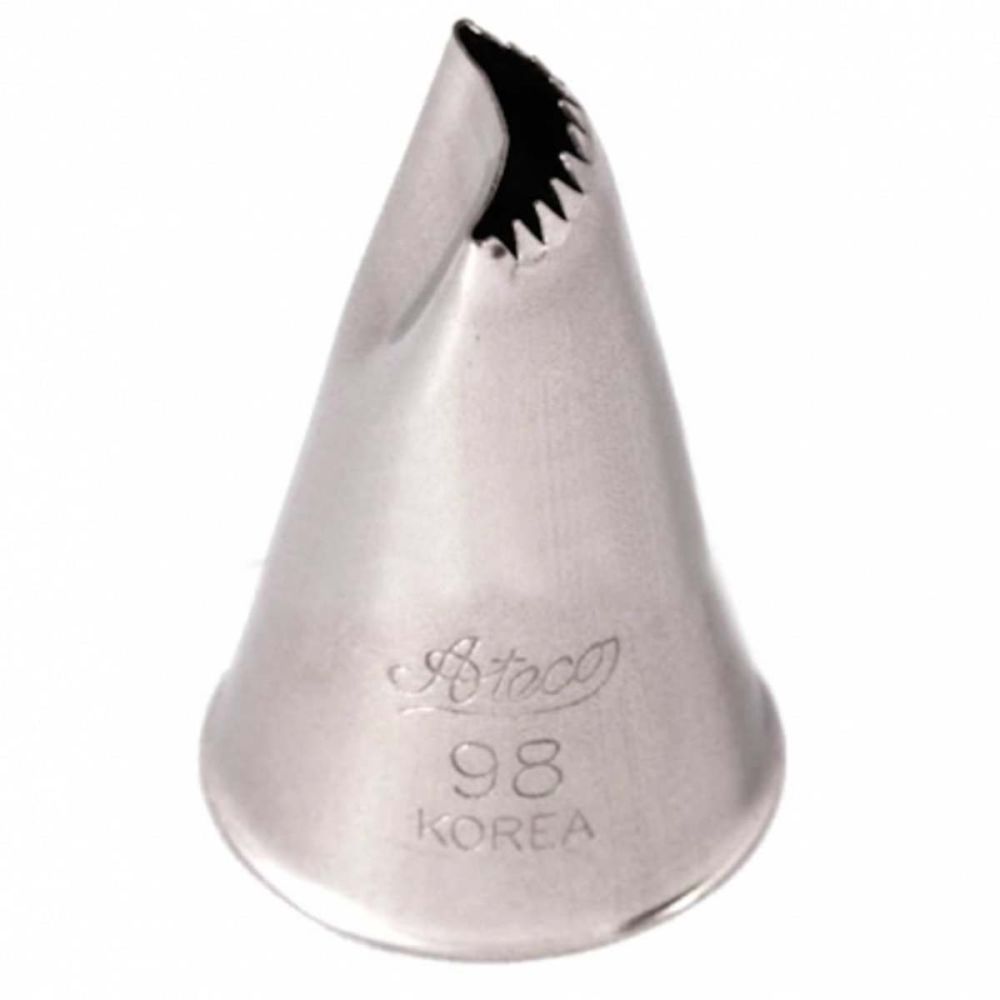 Ateco 98 piping nozzle icing tube tip - shell & rope