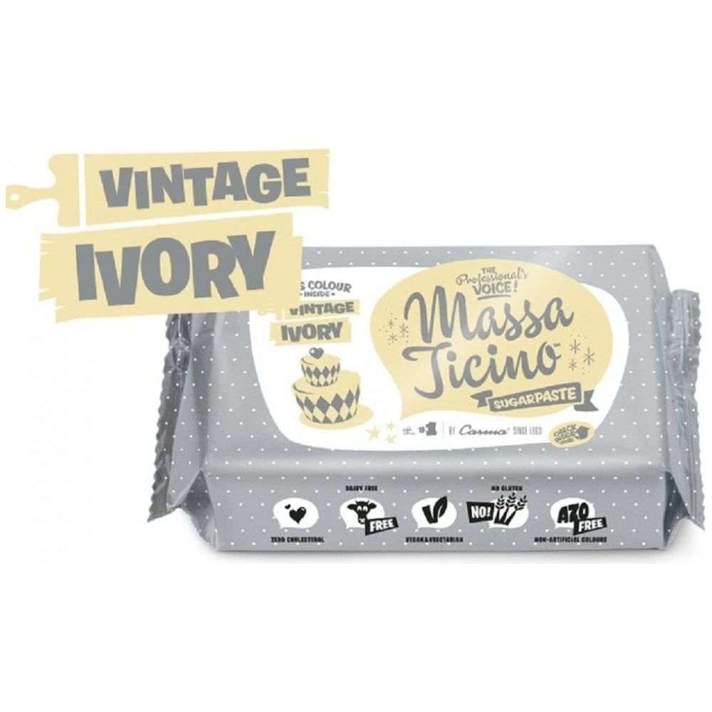 Massa Ticino 250g VINTAGE IVORY sugarpaste ready to roll fondant icing