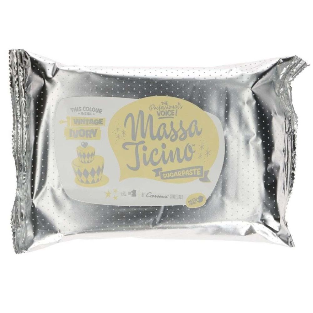 Massa Ticino 1kg VINTAGE IVORY sugarpaste ready to roll fondant icing