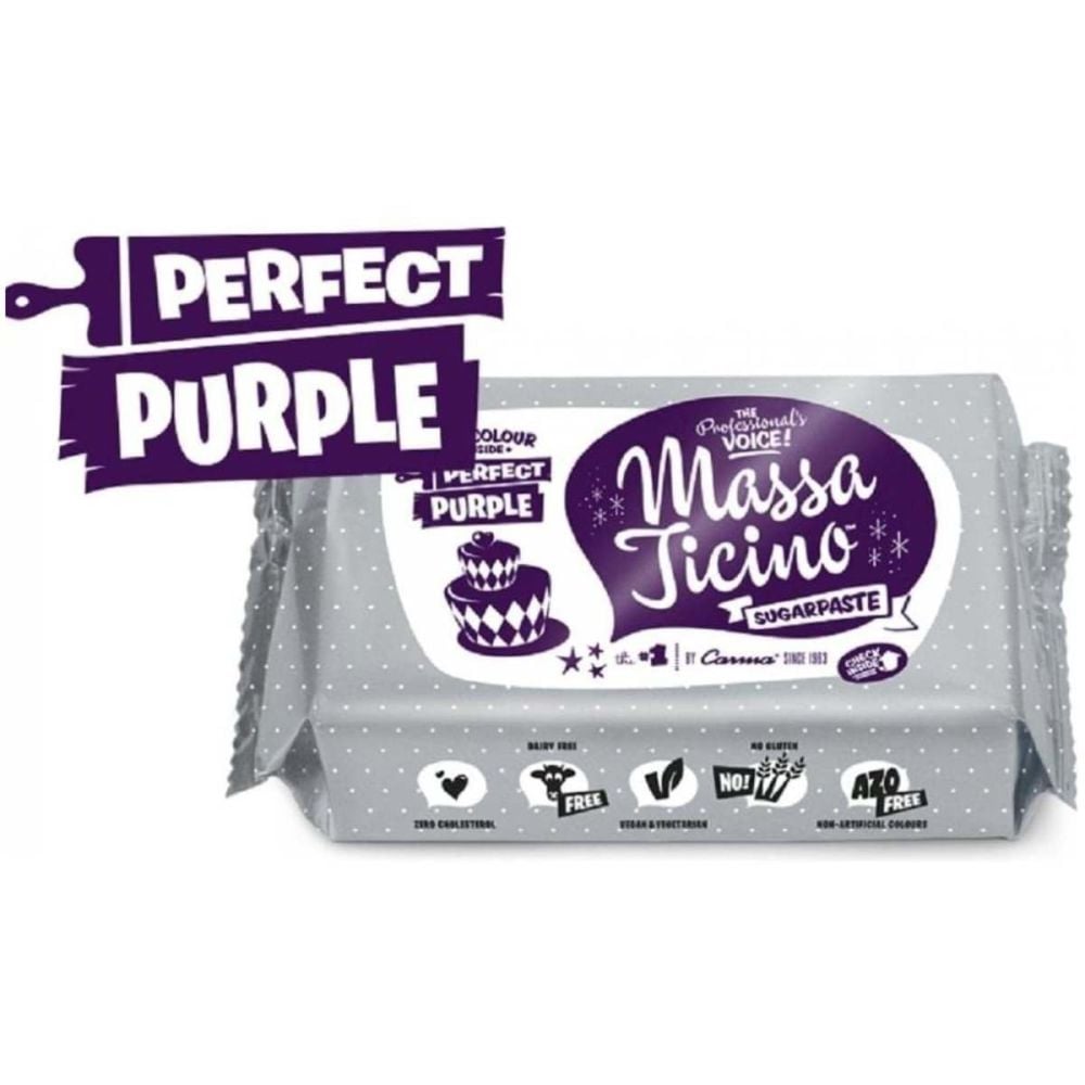 Massa Ticino 250g PERFECT PURPLE sugarpaste ready to roll fondant icing