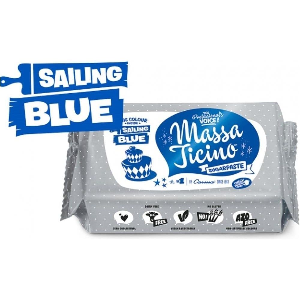 Massa Ticino 250g SAILING BLUE sugarpaste ready to roll fondant icing