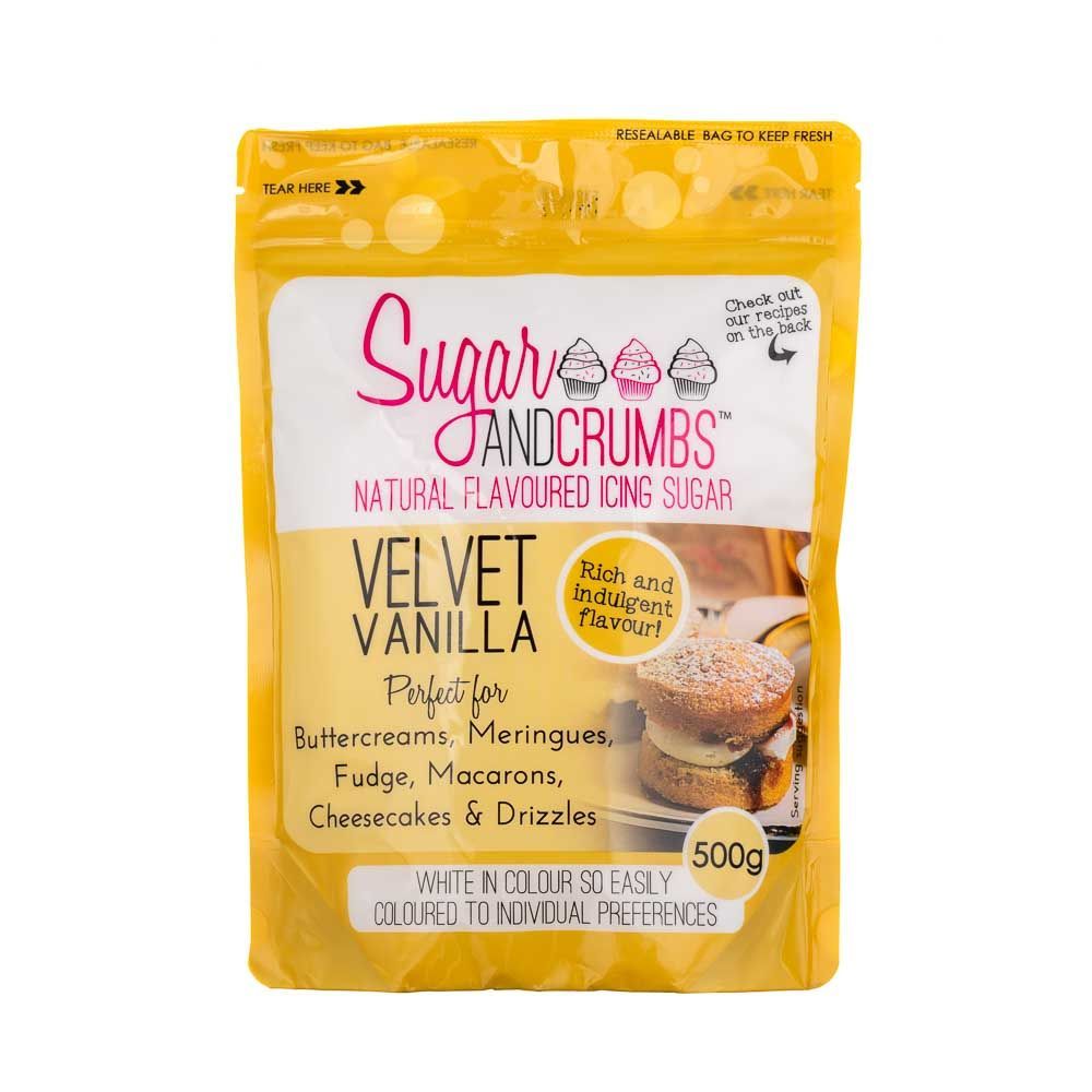 Sugar and Crumbs VELVET VANILLA 500g natural flavoured icing sugar