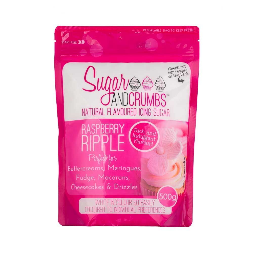 Sugar and Crumbs RASPBERRY RIPPLE 500g natural flavoured icing sugar