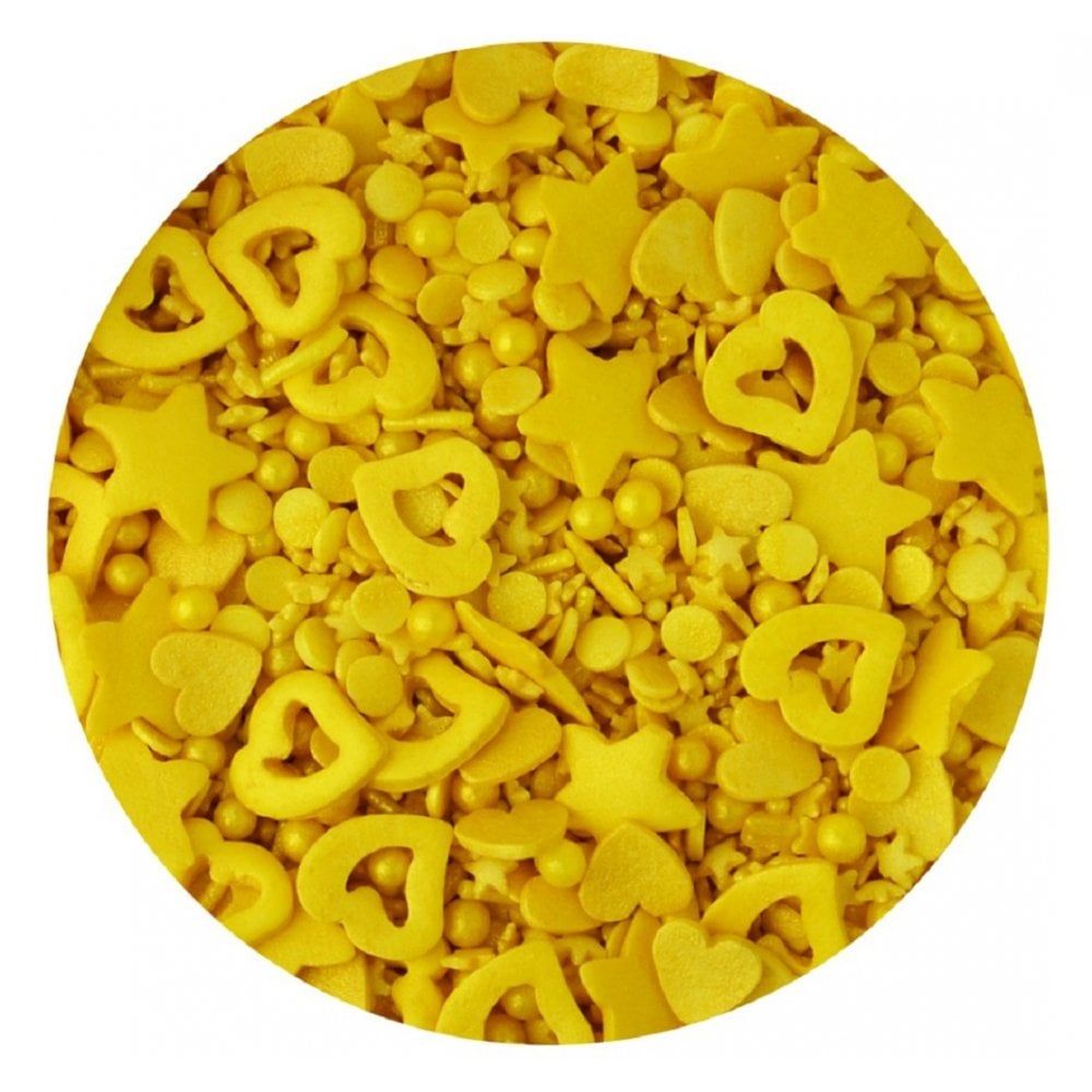 Scrumptious Sprinkletti GOLD MIX edible confetti & cupcake sprinkles 100g