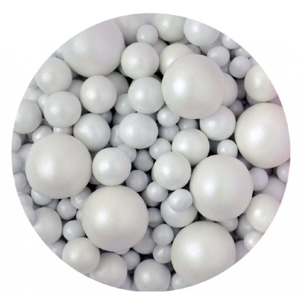 Scrumptious Sprinkletti GLIMMER WHITE BUBBLES chocolate balls cake sprinkle