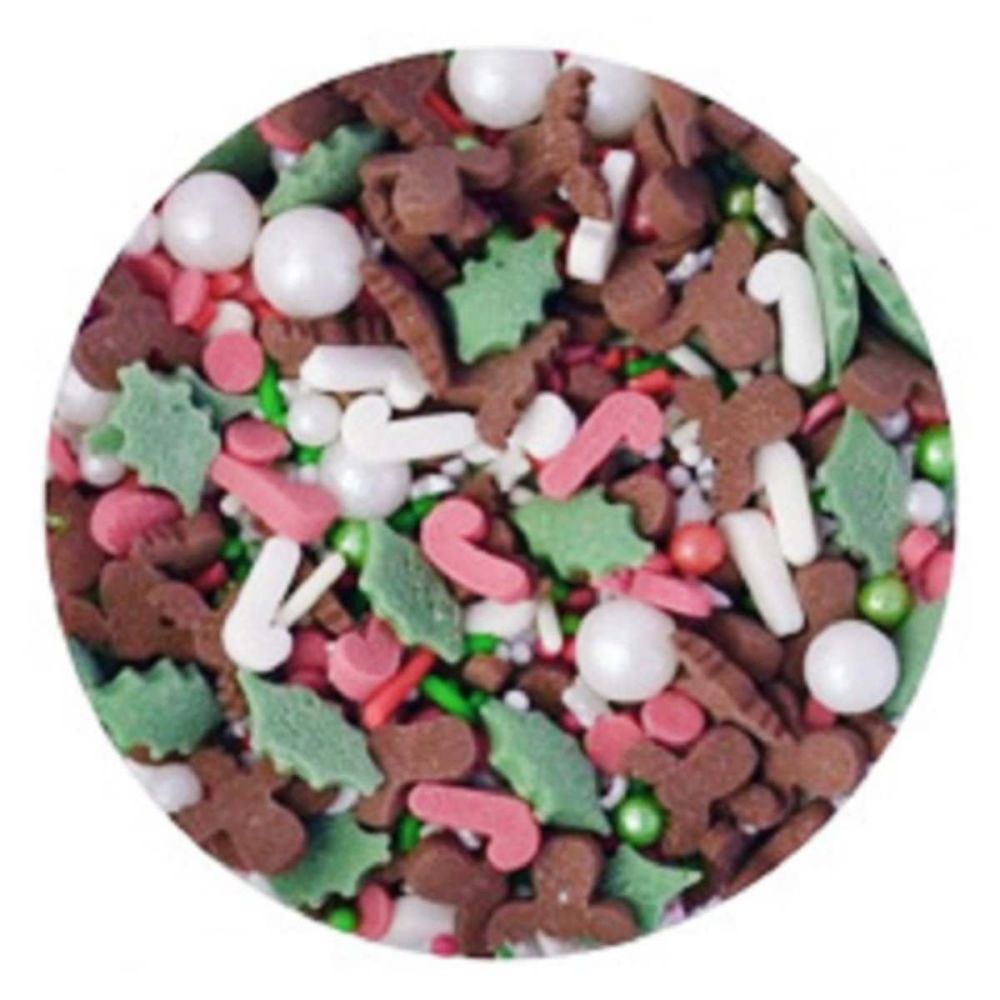 Scrumptious Sprinkletti JINGLETTI XMAS MIX edible confetti & cupcake sprink