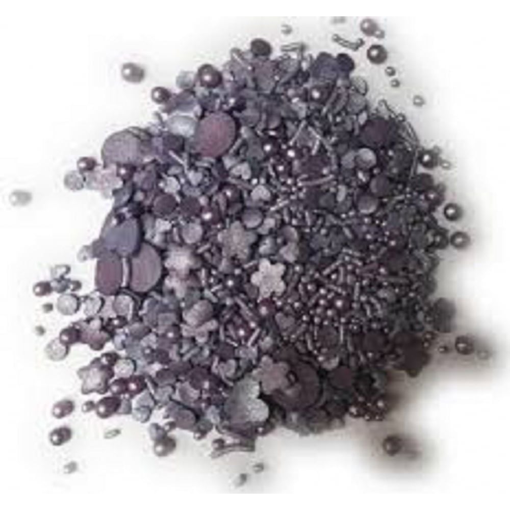 Scrumptious Sprinkletti VIOLET MIX edible confetti & cupcake sprinkles 100g