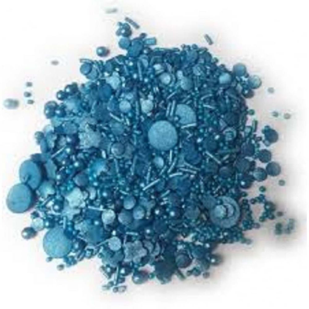 Scrumptious Sprinkletti BLUE MIX edible confetti & cupcake sprinkles 100g