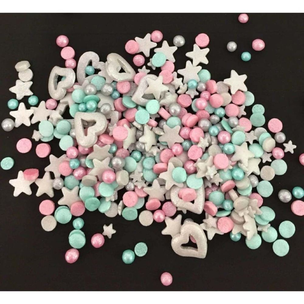 Scrumptious Sprinkletti UNICORN MIX edible confetti & cupcake sprinkles 100