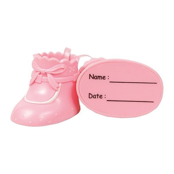 CULPITT: FIGURINE-CST-BABY SHOES-PLASTIC-PINK-RP