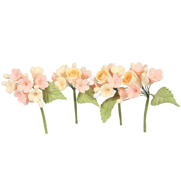 CULPITT: SUGAR SPRAY-HoC-MINI ROSE-PSTEL-60mm-4PC